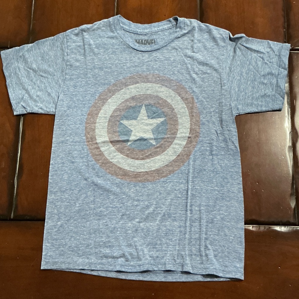 Captain America Marvel Blue Graphic Tee